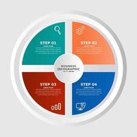 modern business infographic template design vector