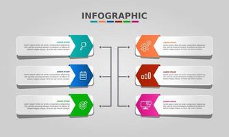 diseño de plantilla de infografía empresarial moderna vector