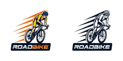 vector de logotipo de bicicleta de carretera