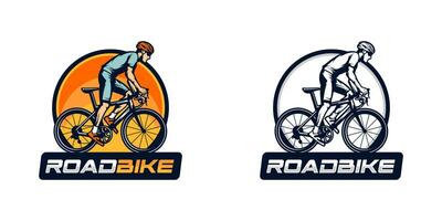 vector de logotipo de bicicleta de carretera