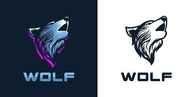 wolf logo vector