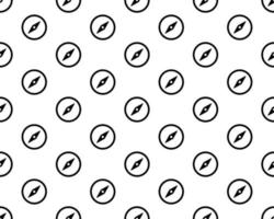 Black line Compass icon isolated seamless pattern on white background. Windrose navigation symbol. Wind rose sign. Vector. vector
