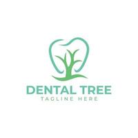 plantilla de vector de diseño de logotipo de árbol dental