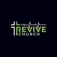 revive church logo design lettering vector template