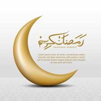 Greeting ramadan kareem background template vector