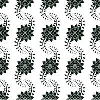 seamless pattern black floral design. white  background. design wallpaper, backdrop, cover, paper and ready to print on fabric. vector illustration