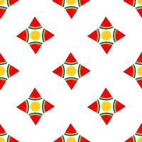 seamless pattern watermelon and orange fruit vector design. white background. design for wallpaper, backdrop, cover, print design and your design needs.
