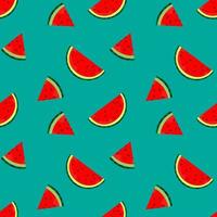 seamless pattern watermelon fruit vector design. blue background. design for wallpaper, backdrop, cover, print design and your design needs.