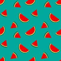 seamless pattern watermelon fruit vector design. blue background. design for wallpaper, backdrop, cover, print design and your design needs.