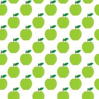 seamless pattern green apple fruit vector design. white background. design for wallpaper, backdrop, cover, print design and your design needs.
