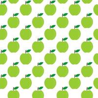 diseño de vector de fruta de manzana verde de patrones sin fisuras. Fondo blanco. diseño para papel tapiz, telón de fondo, portada, diseño de impresión y sus necesidades de diseño.