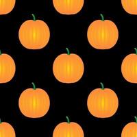 orange pumpkin vector graphic design. black background. seamless pattern design for your wallpaper, backdrop, cover and design needs. ready design.