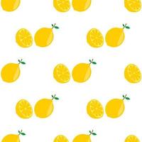 seamless pattern vector illustration of orange fruit and green leaf design. white background. design for wallpaper,backdrop and print on fabric. modern templates