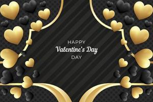 Realistic Valentine's Day Background with Heart Shape vector