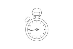 Stopwatch vector icon outline