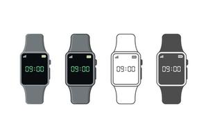 Smart watch vector illustration collection