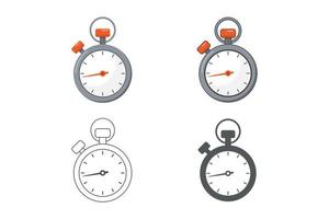 Stopwatch vector illustration, stopwatch icon black color