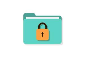 File and padlock icon vector