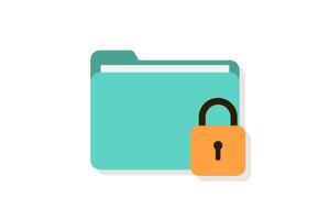 Folder file and padlock icon vector