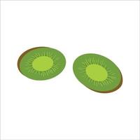 Kiwi halves. Kiwi cut in half on a white background. EPS 10. vector