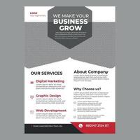 Business flyer design template, Free flyer design template, Unique white and red flyer design, prospectus design vector