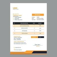 Flat corporate invoice template design vector