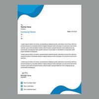 Modern business letterhead template design free vector