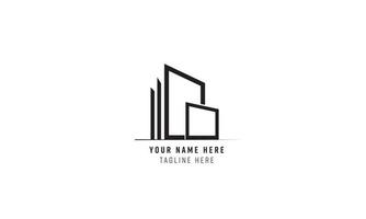 Builder company logo template, construction company brand identity template vector