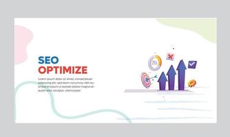 SEO Optimize blog post design, Blog featured image design, Web Imagery design vector