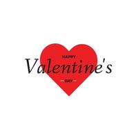 Happy Valentines Day Typographic on white Background vector