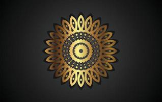 Vintage luxury floral background with golden mandala. Romantic pattern template for wedding invitations, ceremonies, cards.