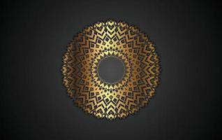 Abstract mandala pattern luxury dark blue with gold color vector