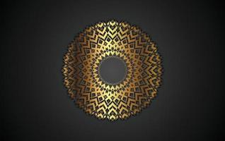 Abstract mandala pattern luxury dark blue with gold color vector