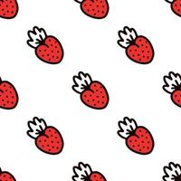 Seamless pattern with strawberries. Vector illustration