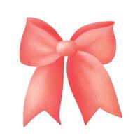 illustration of red bow pn a white background. Vector illustration