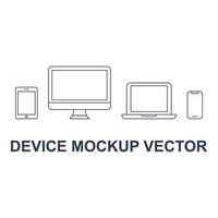 Device mockup vector for website, mockup, logo, symbol, icon