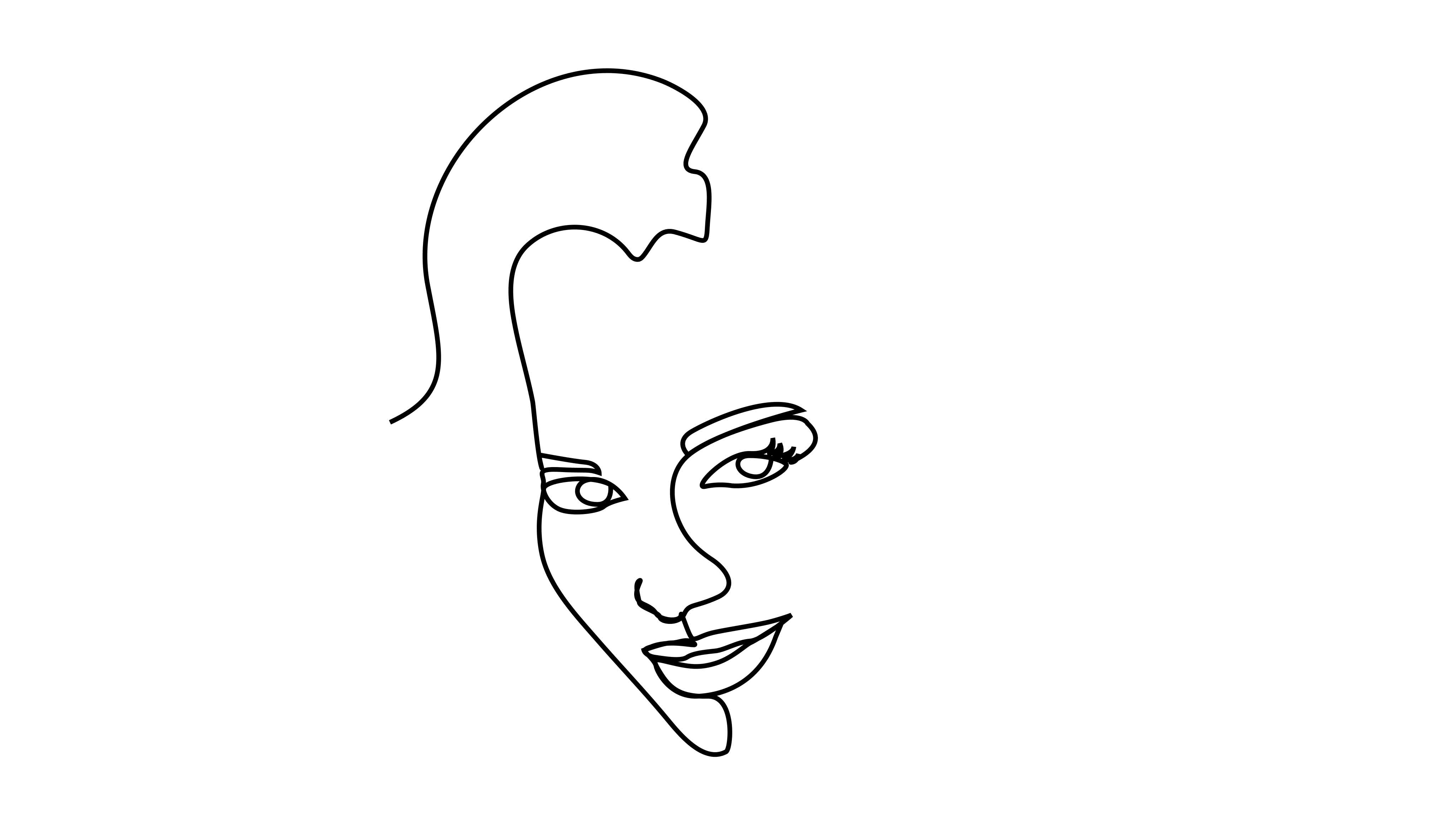 continuous line Beautiful model with short hair, fashion, make-up and makeup. 5146367 Stock Video at Vecteezy continuous line Beautiful model with short hair, fashion, make-up and makeup. 5146367 Stock Video at Vecteezy