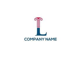 L initial law logo design vector icon template