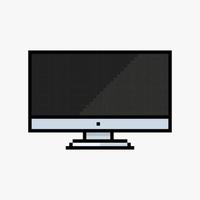 Monitor pixel art vector