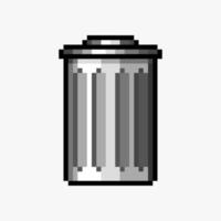 Trashcan pixel art vector