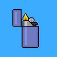 Gas lighter in pixel art style vector