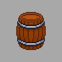 Barrel pixel art vector