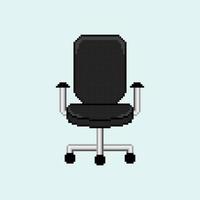 Black chair pixel art vector