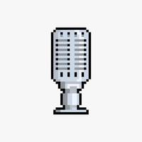 Microphone pixel art vector