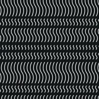 seamless line waves pattern black white background suitable for print cloth vector