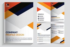 Corporate Business Brochure Template Design, Bi-fold Brochure Template, 4 pages Presentation,  Corporate Creative Company Profile Design. Annual Report, Social Media Post and ads Design New Book Cover vector