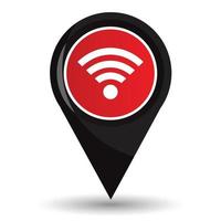 Pointer wifi area icon vector