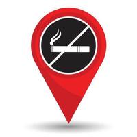 Pointer no smoking area icon vector