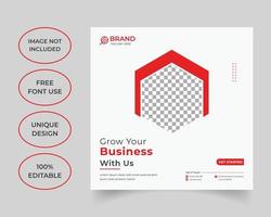 Corporate social media post design vector