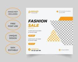 Fashion sale social media design vector